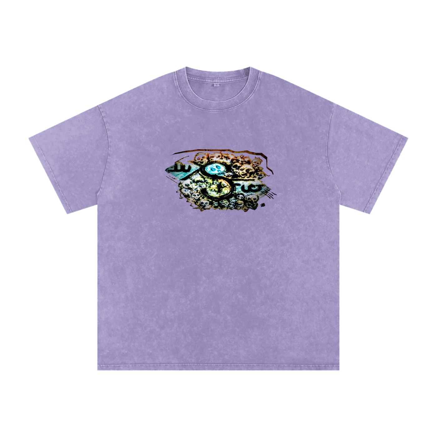 Snow Washed Oversized Cotton T-Shirt