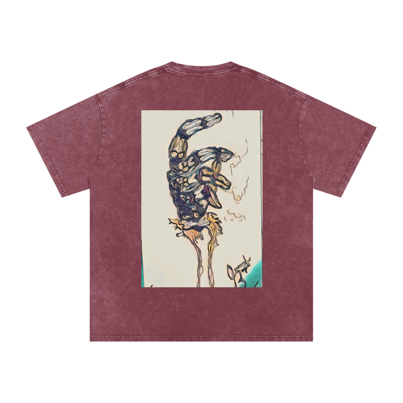 Snow Washed Oversized Cotton T-Shirt