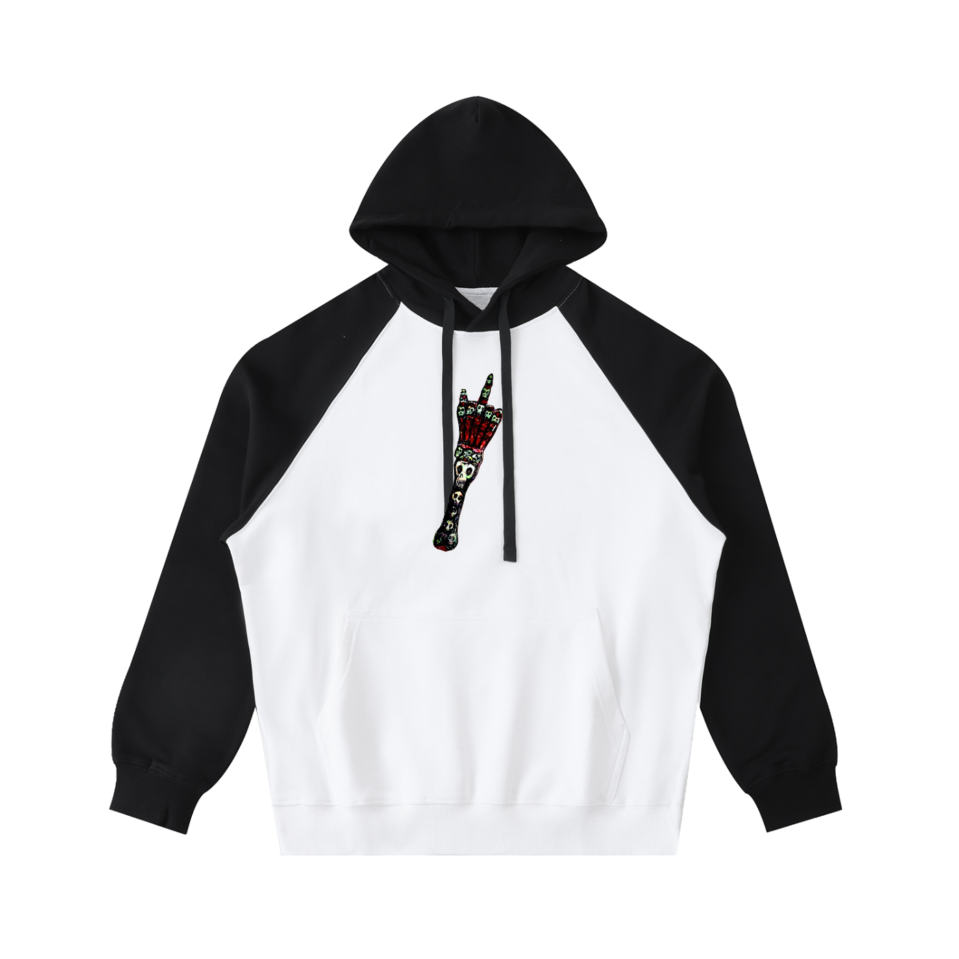 Color-Block Raglan Sleeve Hoodie