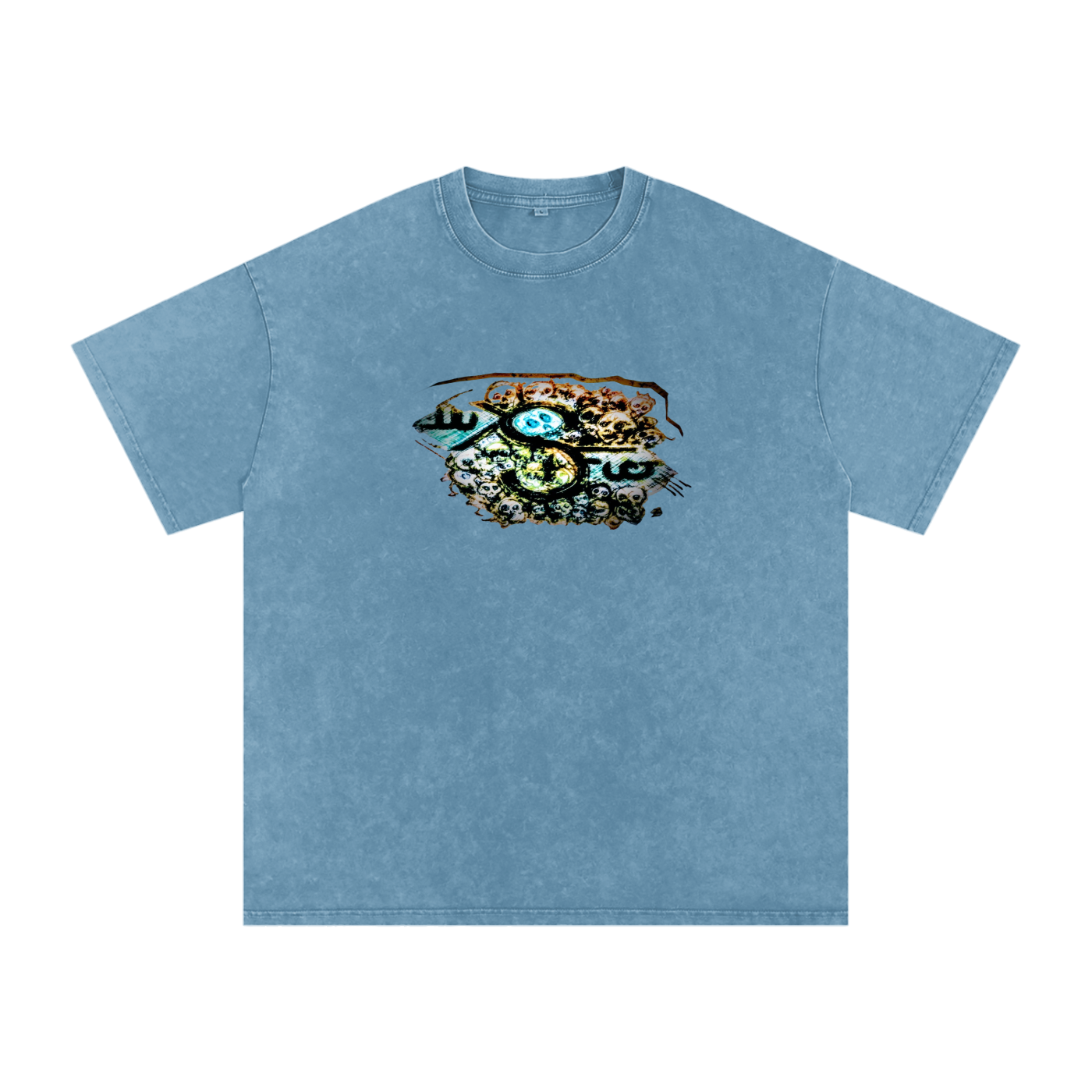 Snow Washed Oversized Cotton T-Shirt