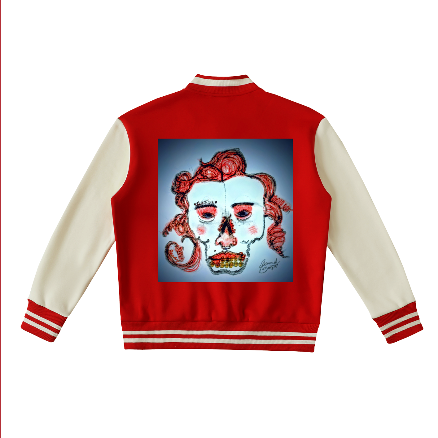 Two-Tone Fleeced Varsity Jacket