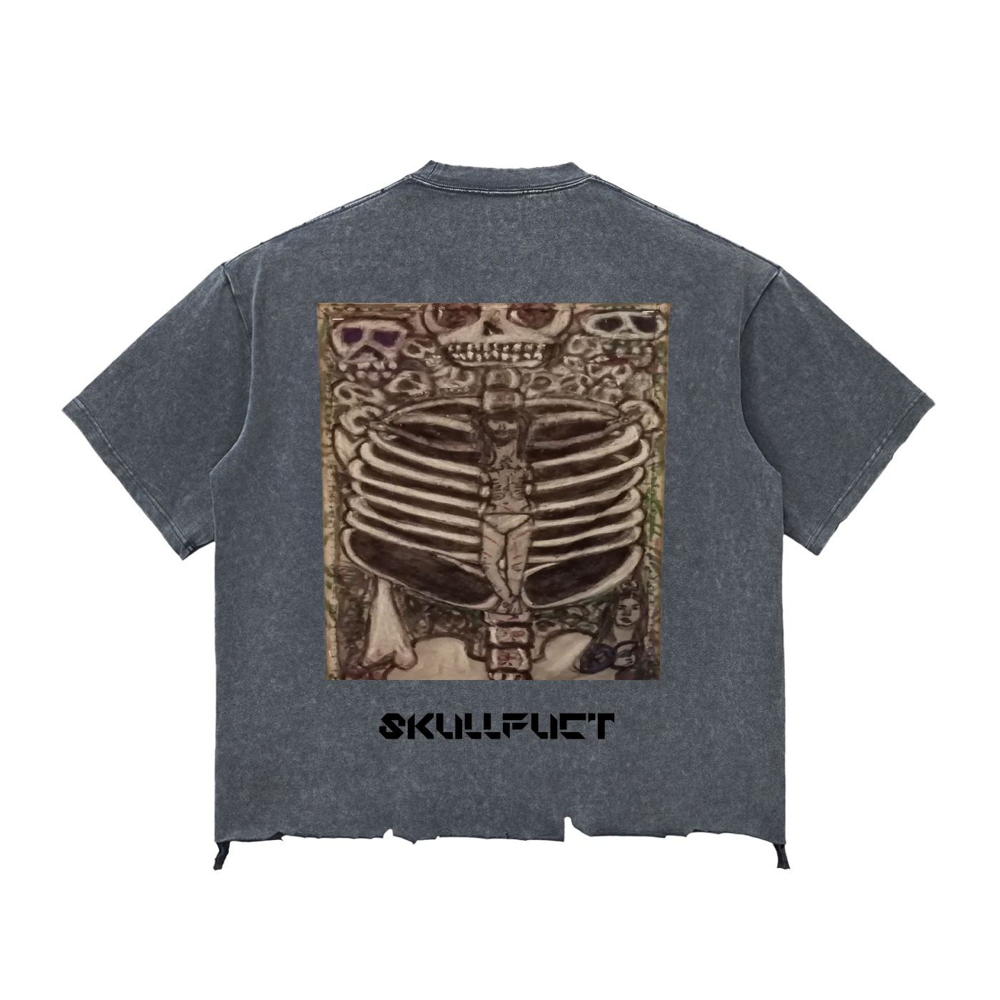 Snow Wash Raw-Hem Boxy T-shirt