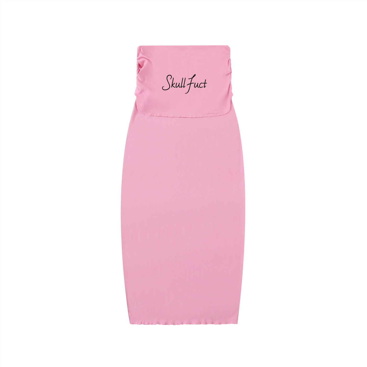 Dyed Washed Straight Hip-Hugging Slim Maxi Skirt