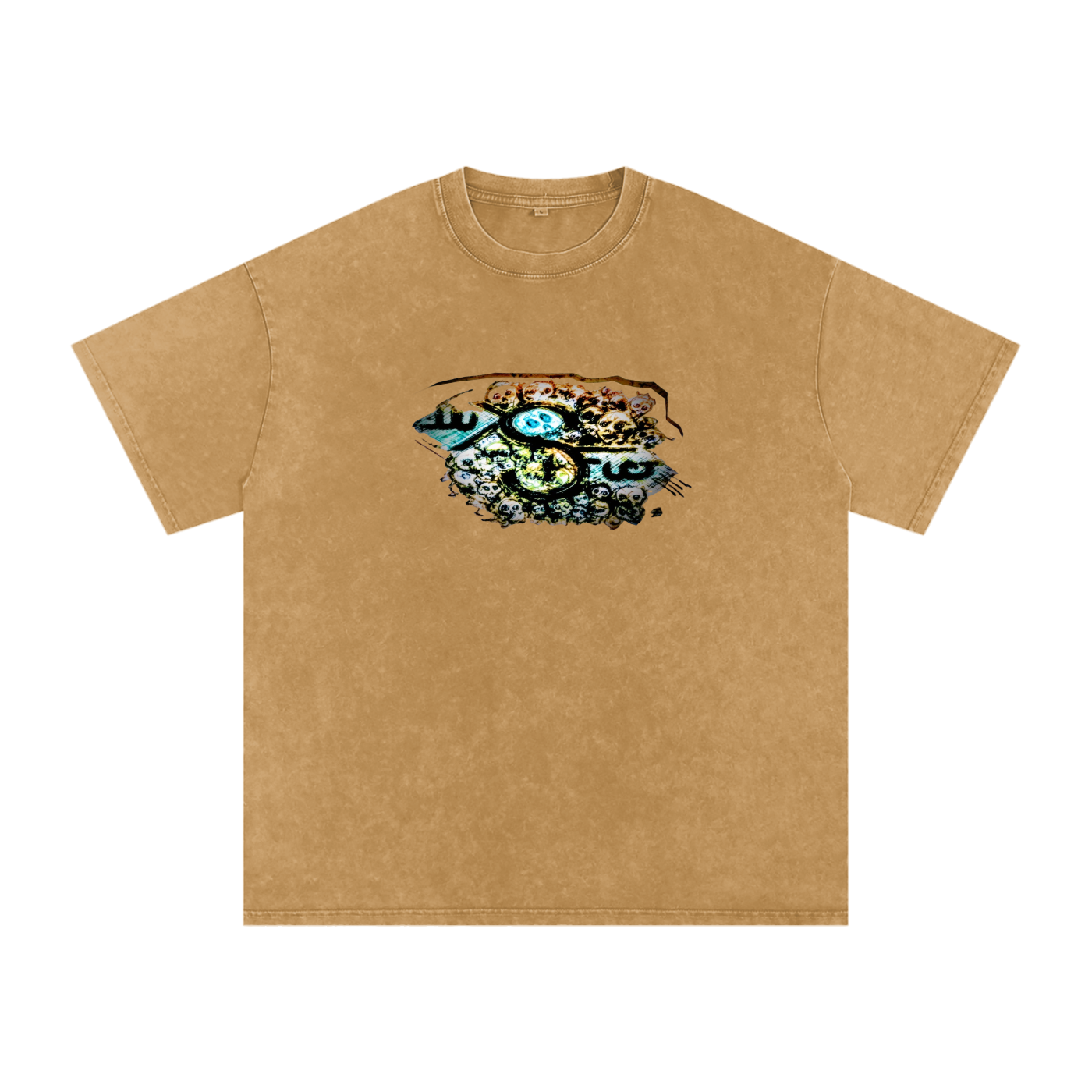 Snow Washed Oversized Cotton T-Shirt