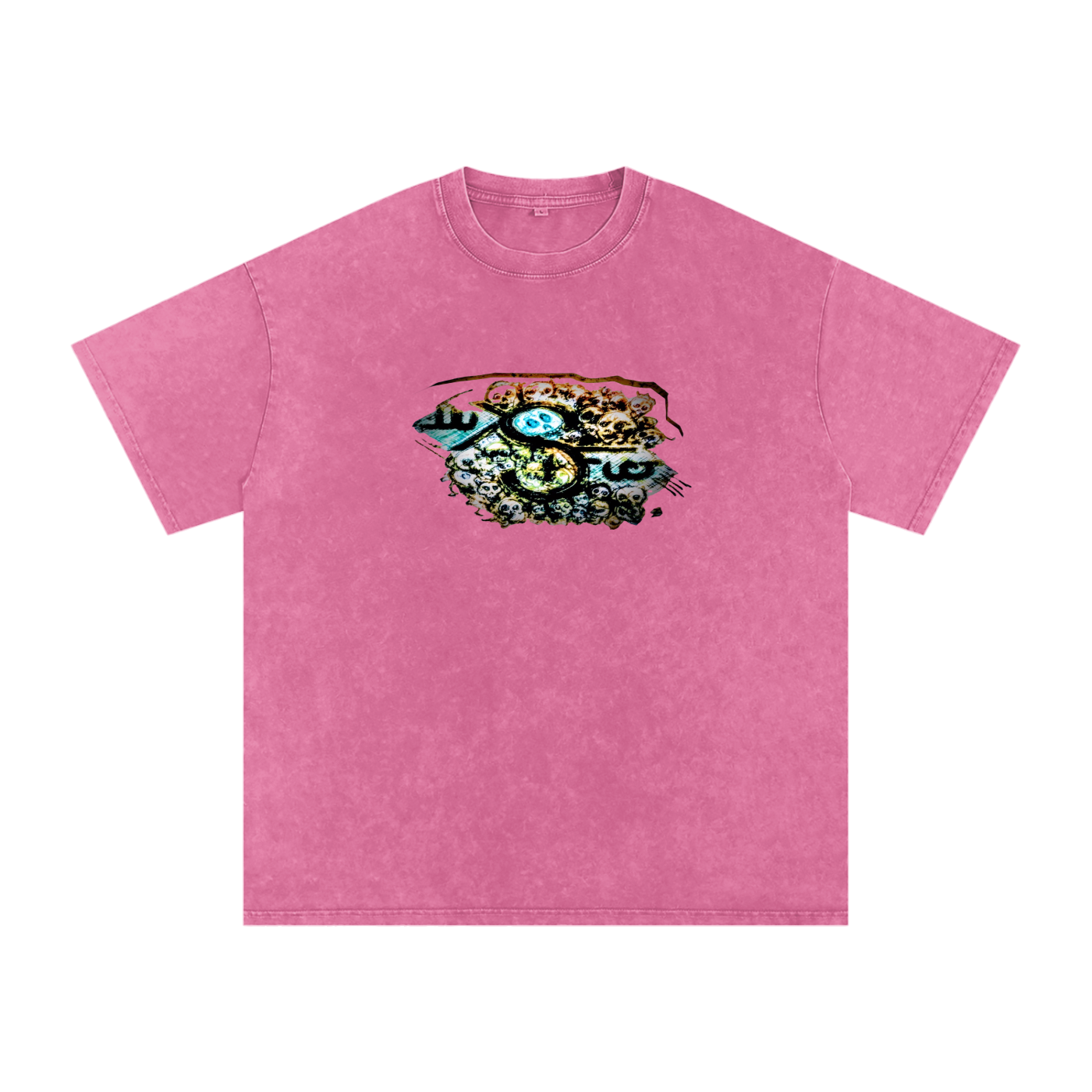 Snow Washed Oversized Cotton T-Shirt