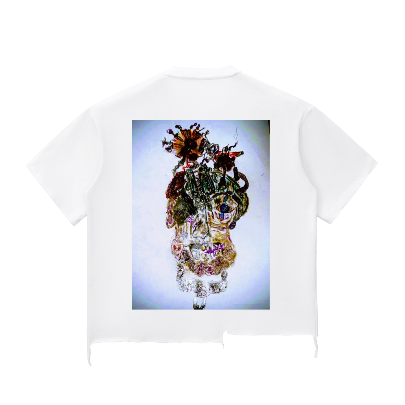 Snow Wash Raw-Hem Boxy T-shirt