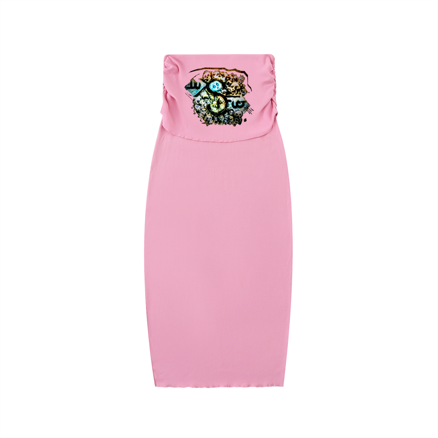 Dyed Washed Straight Hip-Hugging Slim Maxi Skirt