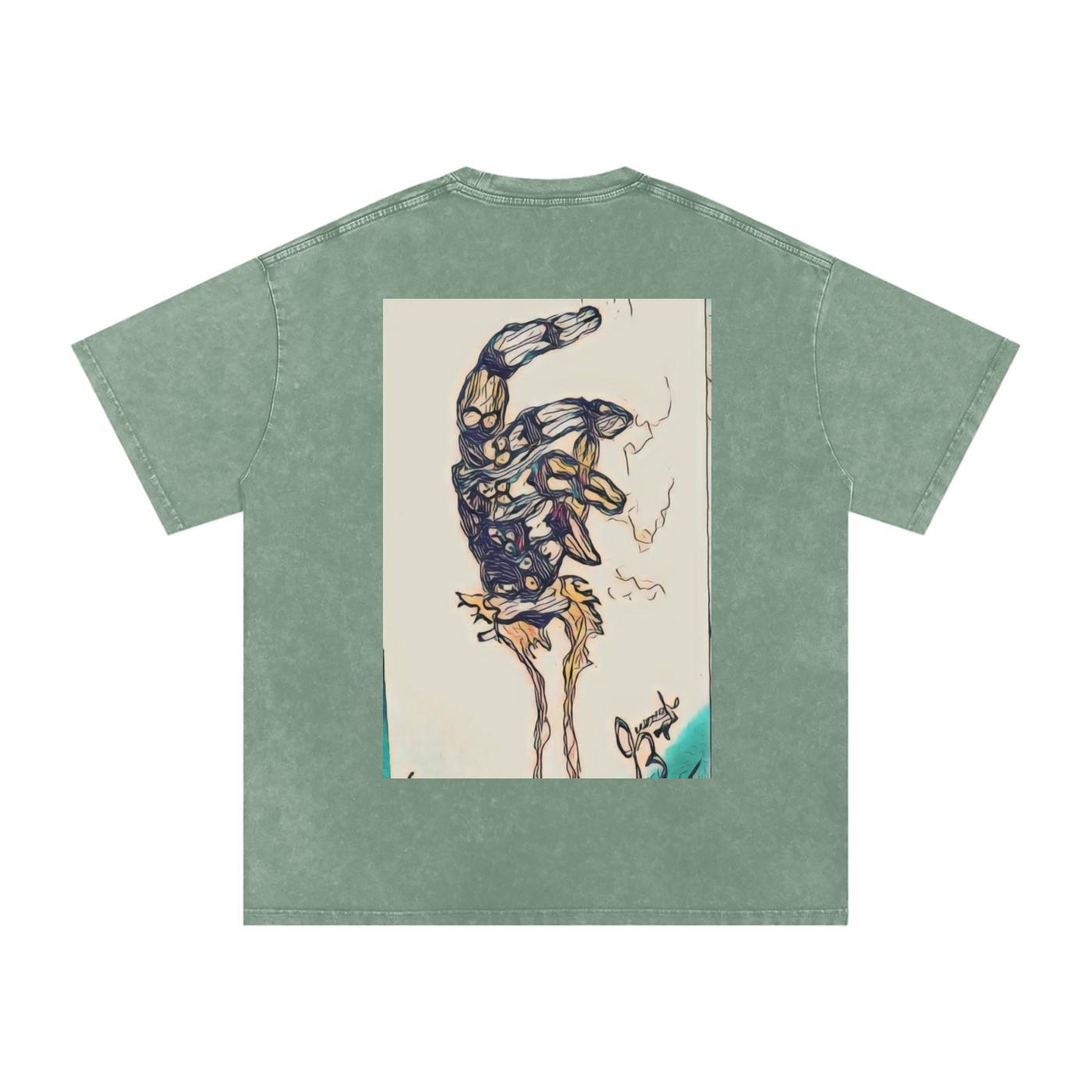 Snow Washed Oversized Cotton T-Shirt