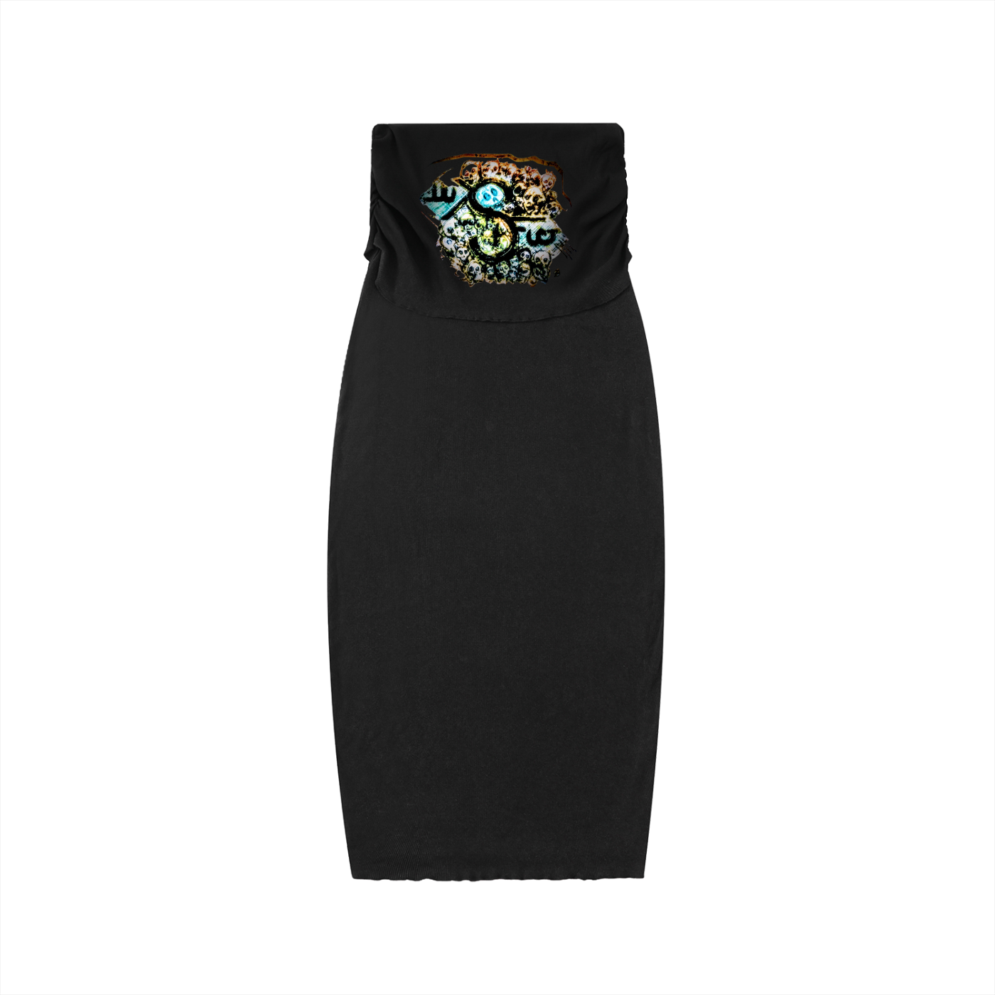 Dyed Washed Straight Hip-Hugging Slim Maxi Skirt