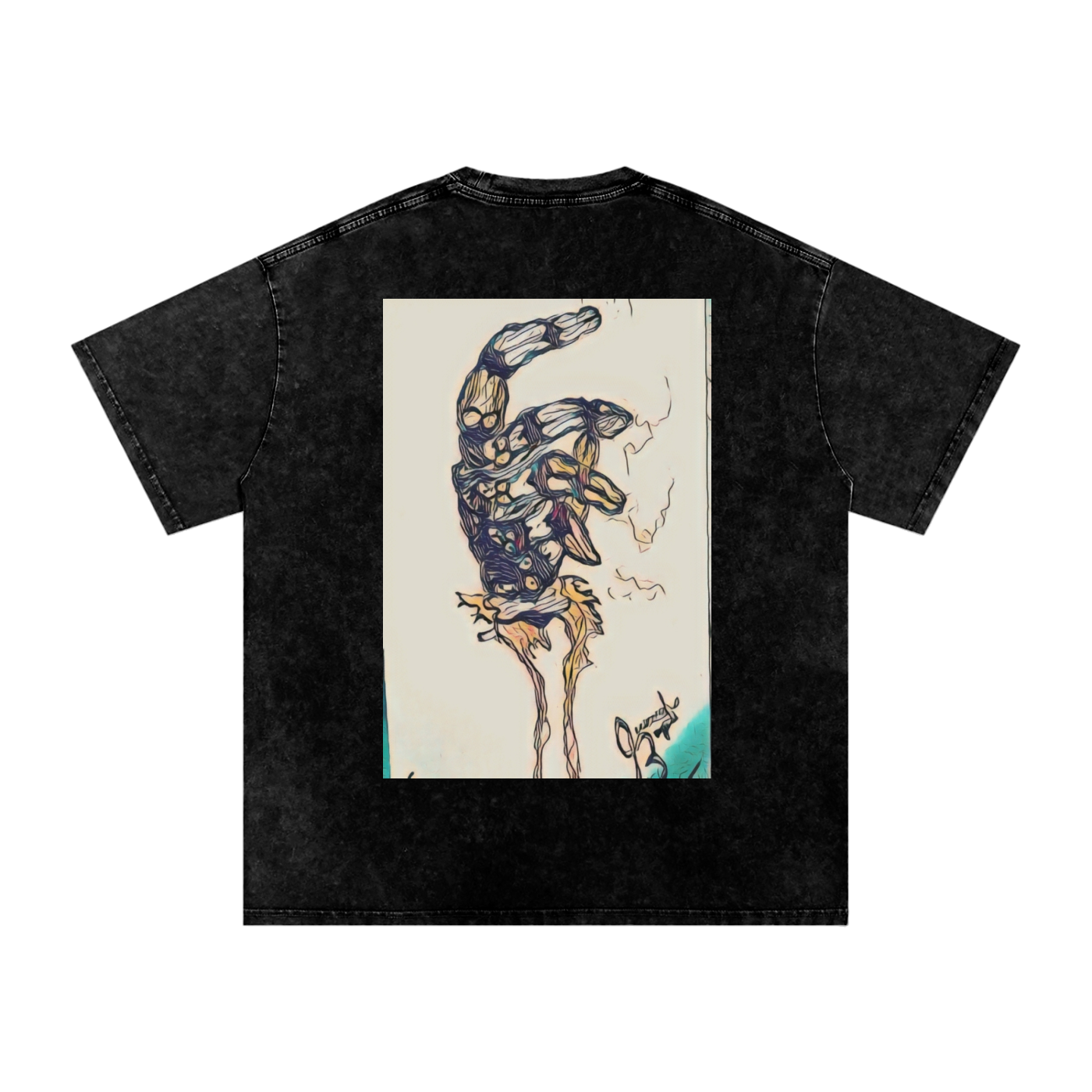 Snow Washed Oversized Cotton T-Shirt