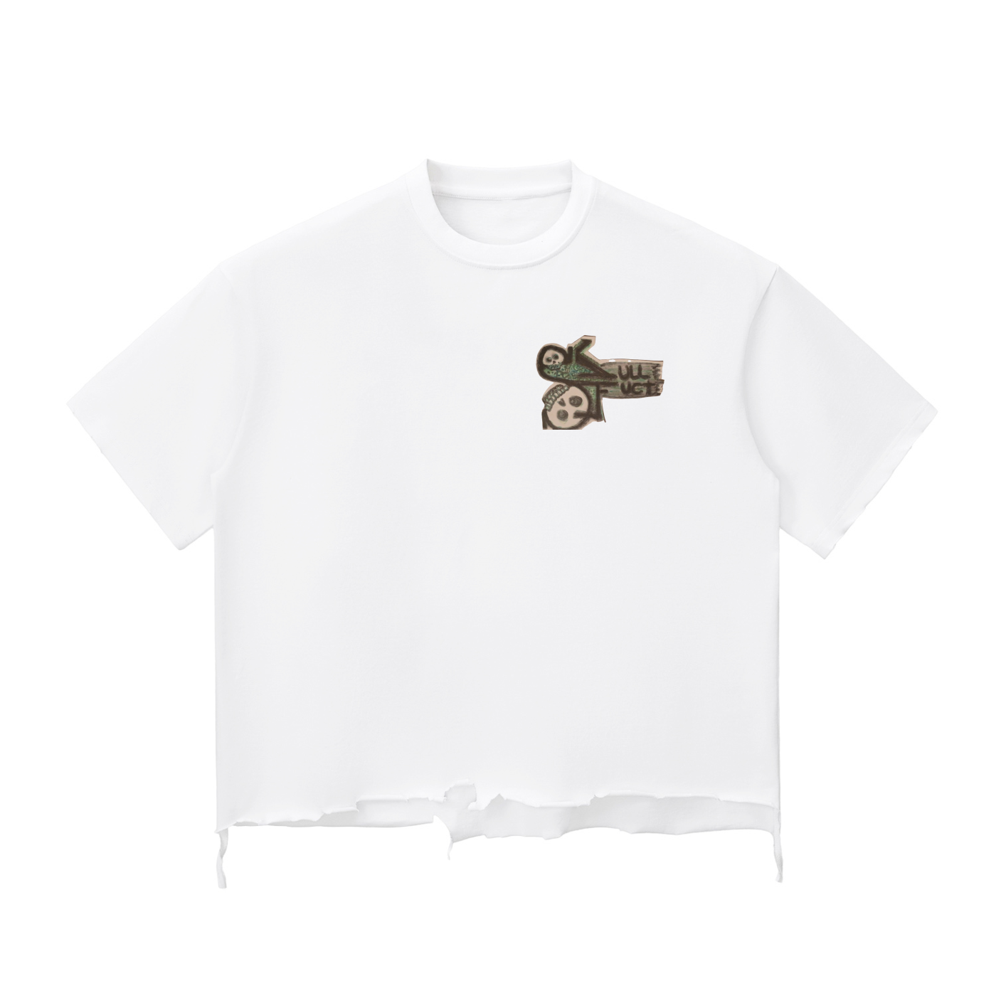 Snow Wash Raw-Hem Boxy T-shirt