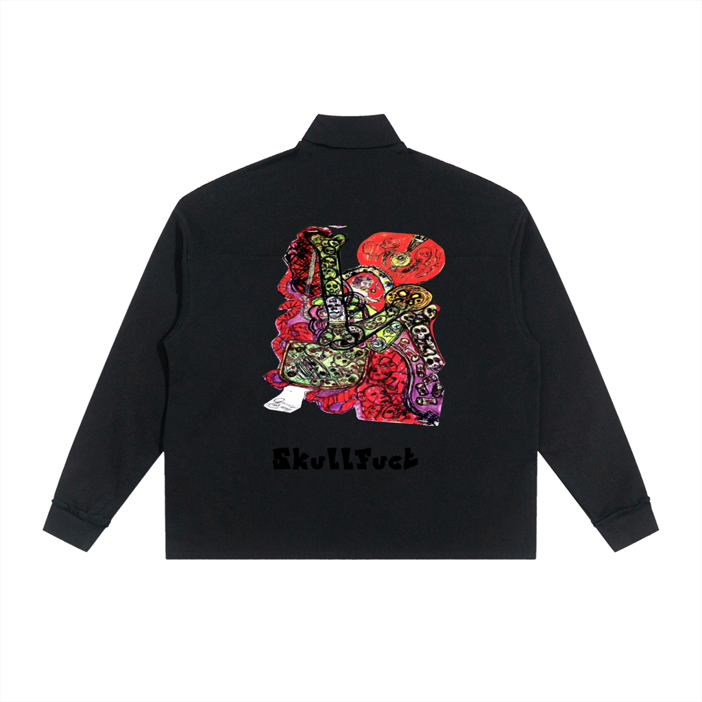 Half-Zip Rolled Edge Fleece Sweatshirt