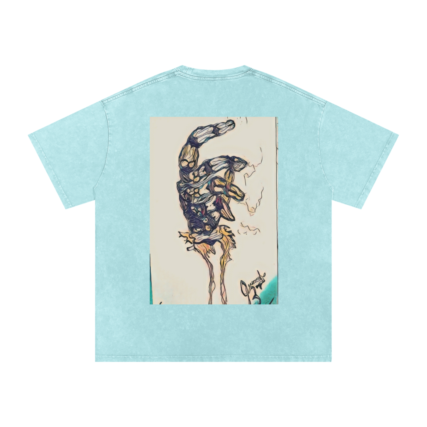 Snow Washed Oversized Cotton T-Shirt