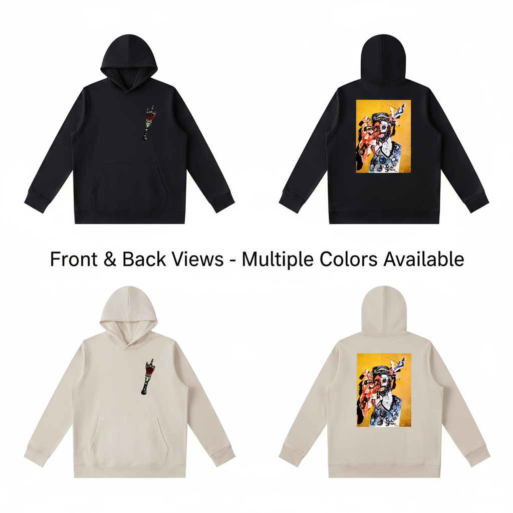 Essential Oversized Hoodie Front and Back